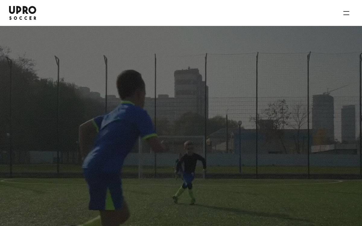U-Pro Soccer website preview