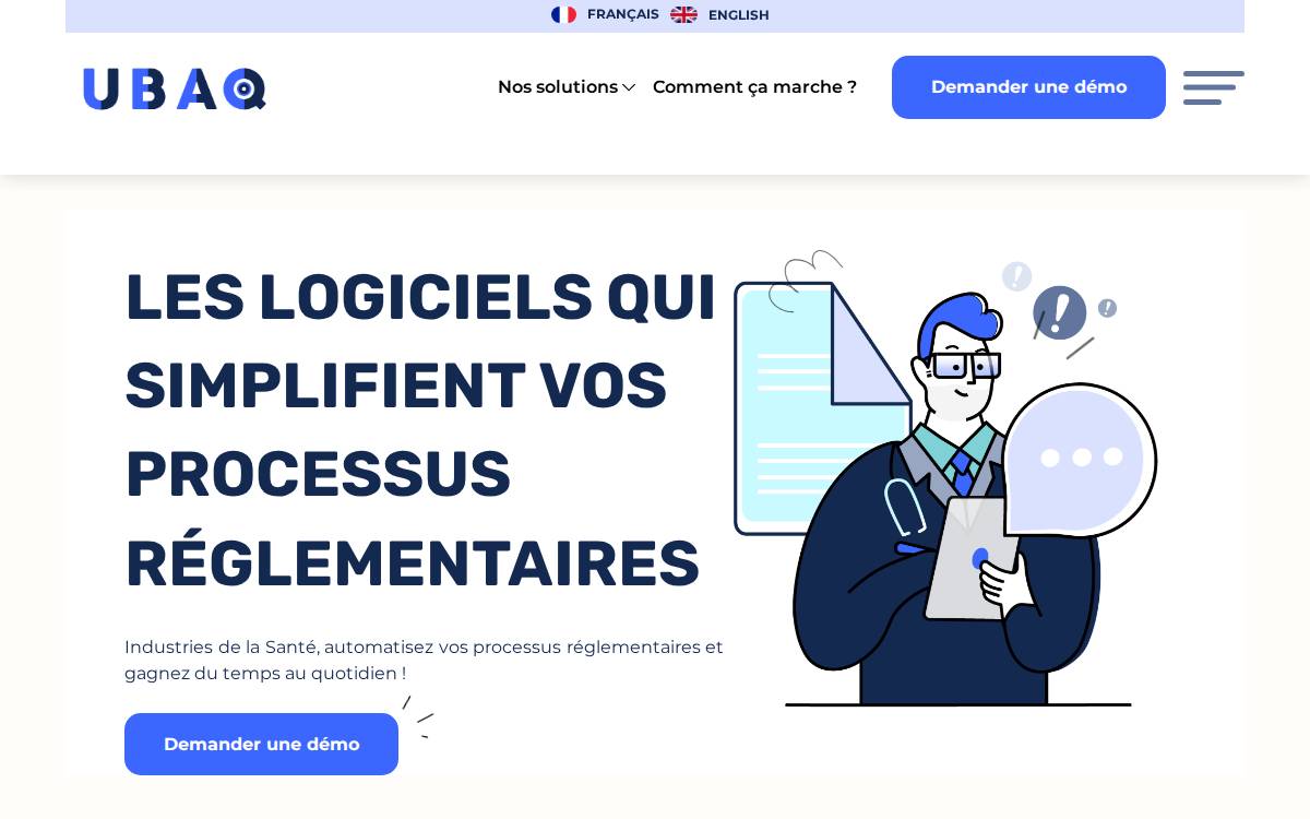 Ubaq website preview