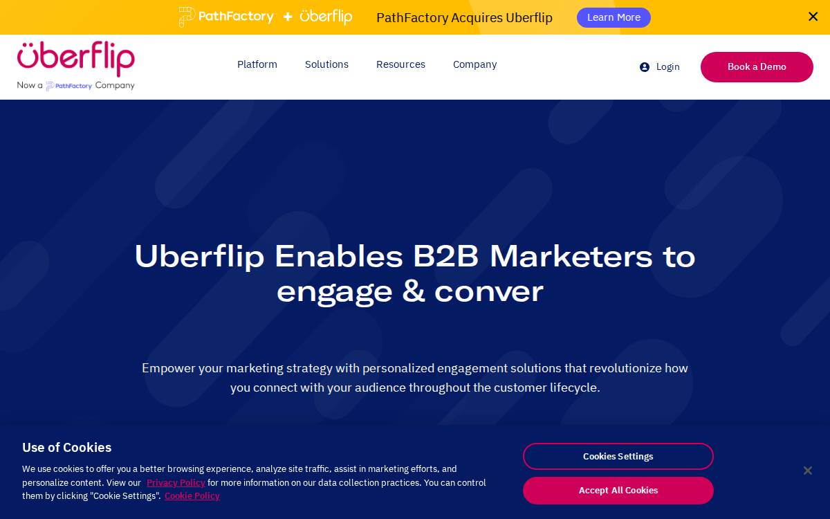 Uberflip.com website preview