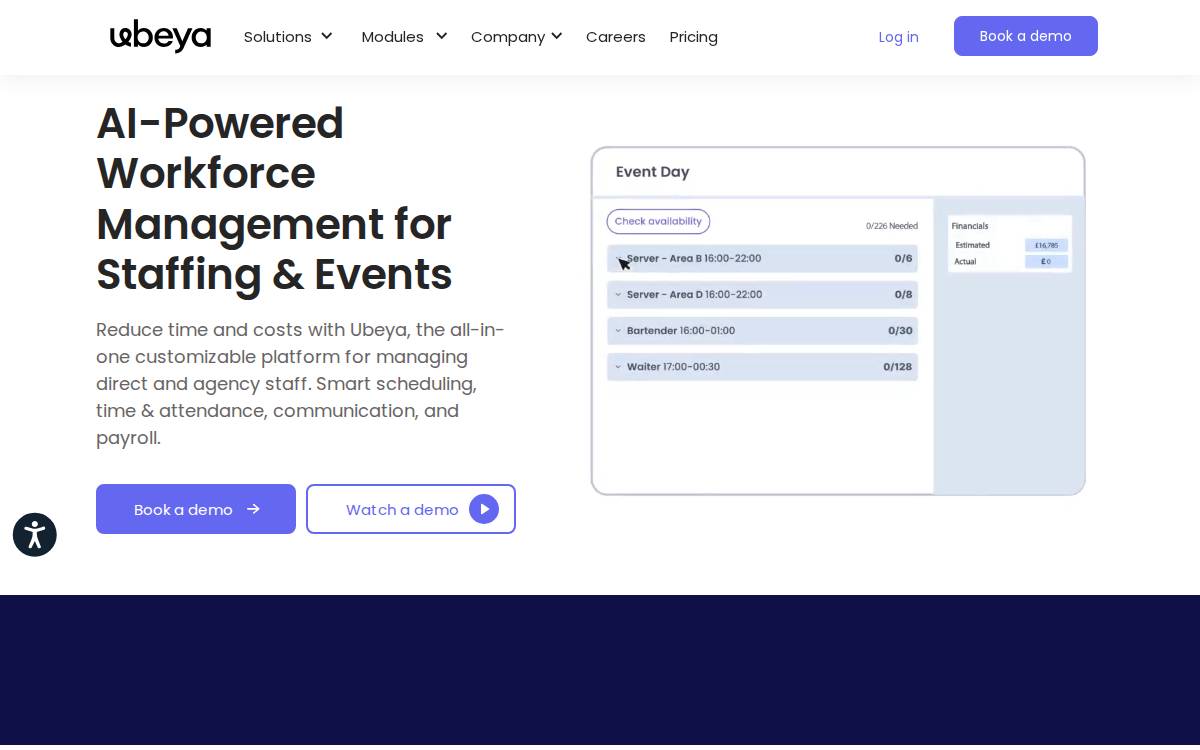 Ubeya website preview
