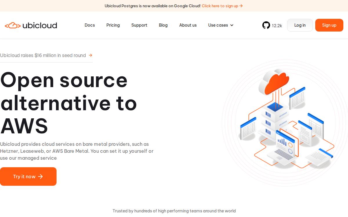 Ubicloud website preview