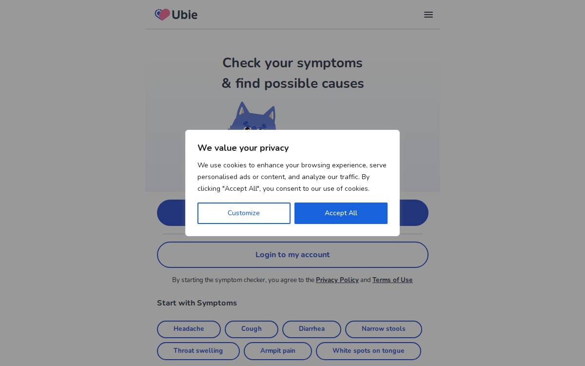 Ubie website preview