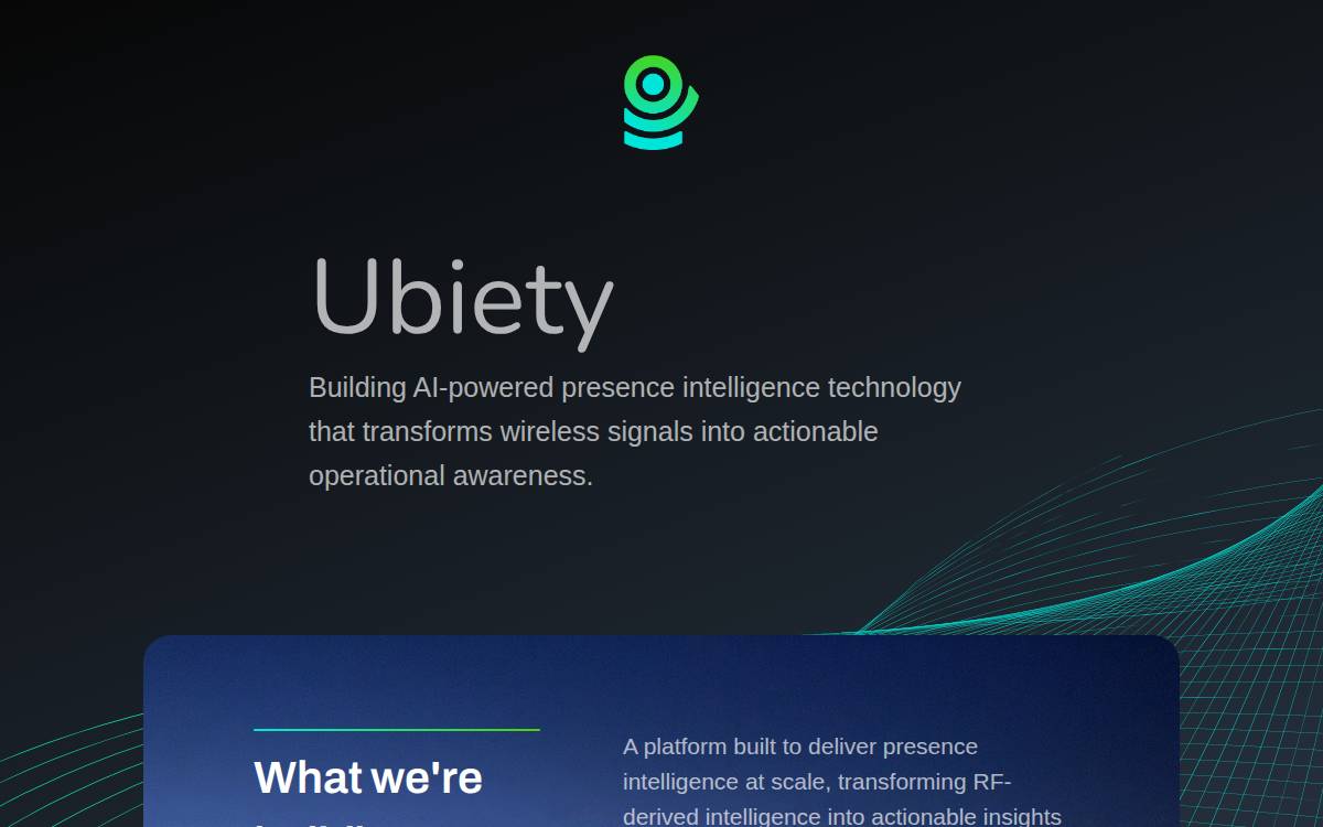 Ubiety Technologies website preview