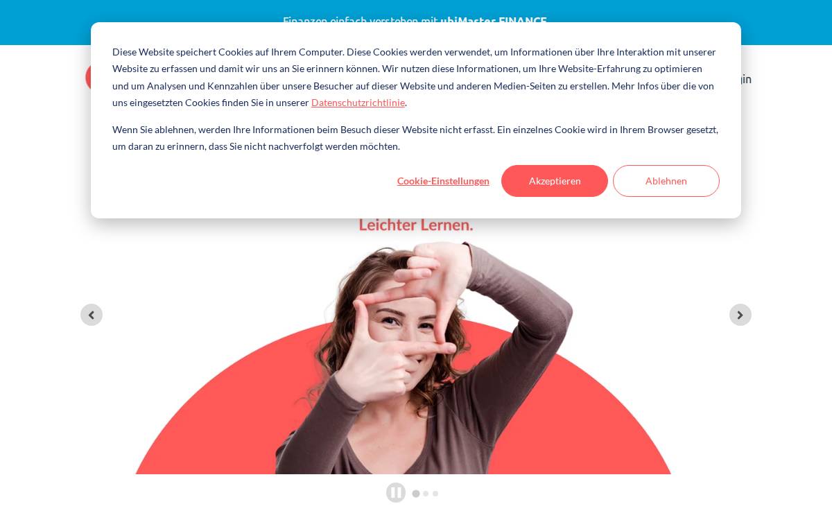 ubiMaster website preview