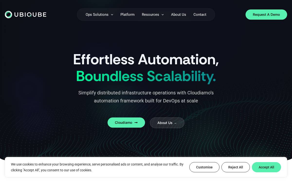 UBiqube plc website preview