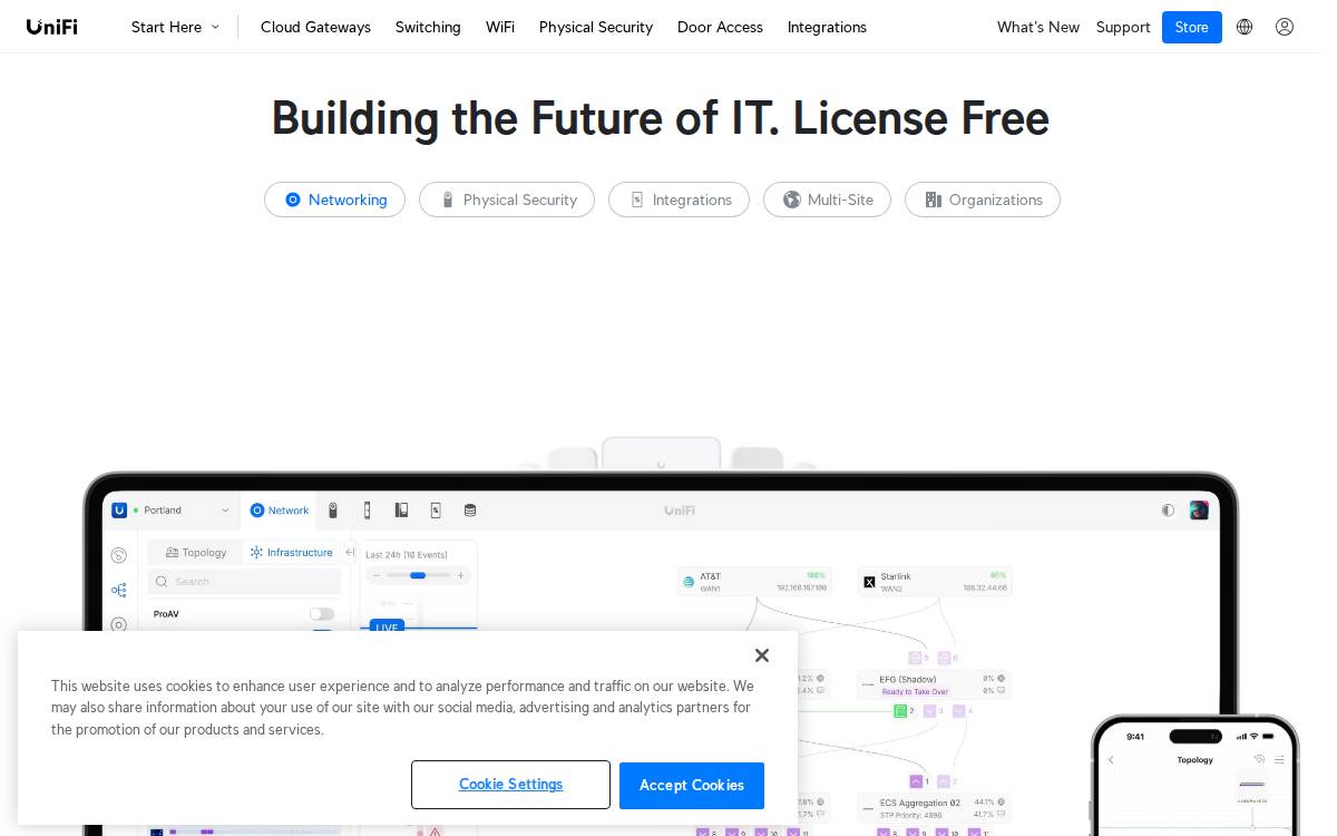 Ubiquiti website preview