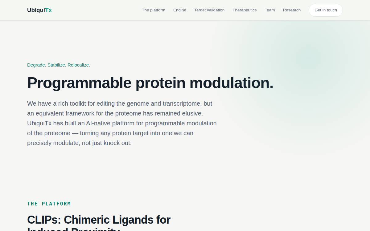 Ubiquitx website preview
