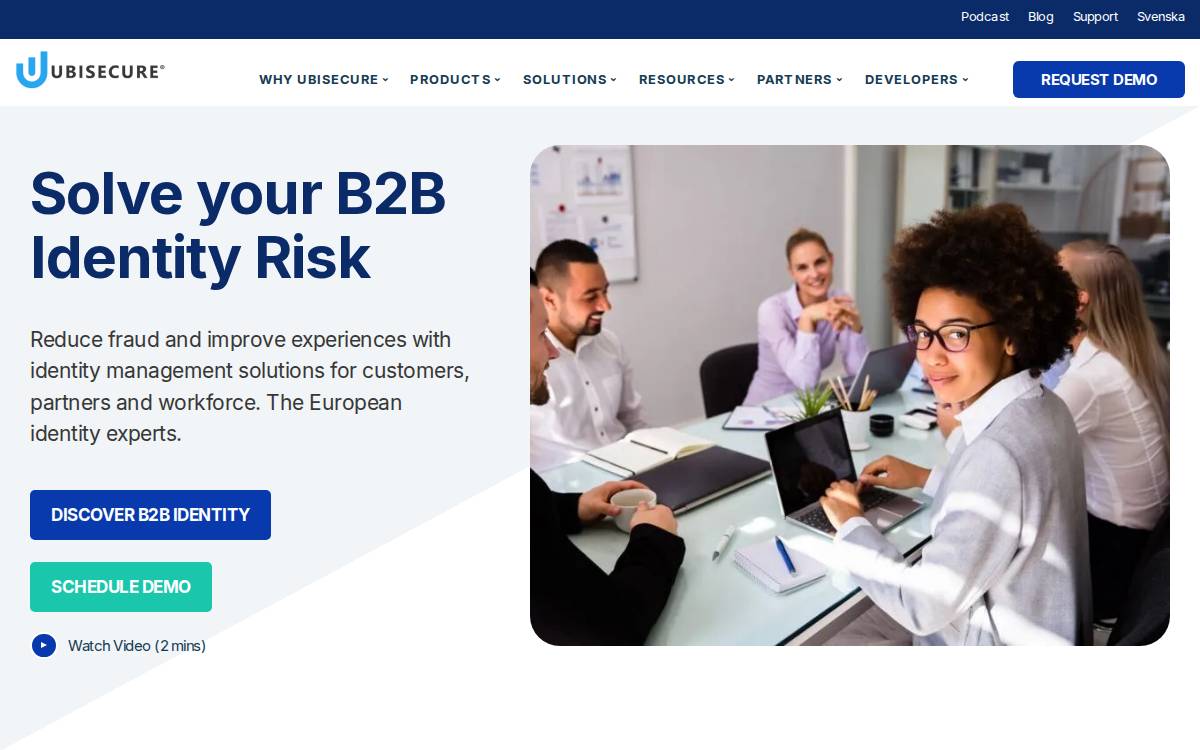 Ubisecure website preview
