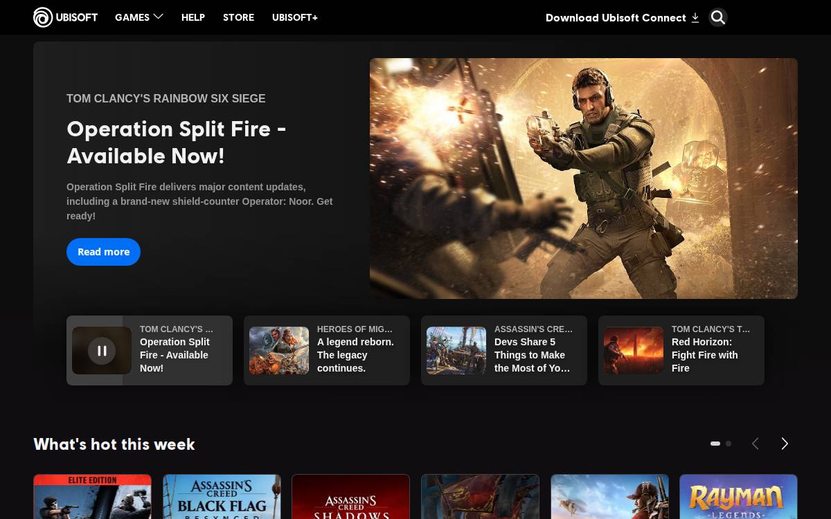 Ubisoft website preview
