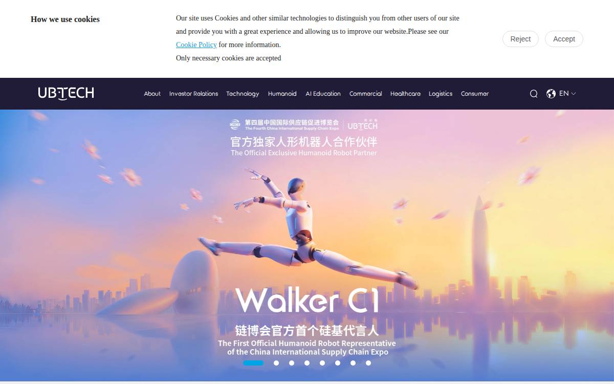 Ubtrobot website preview