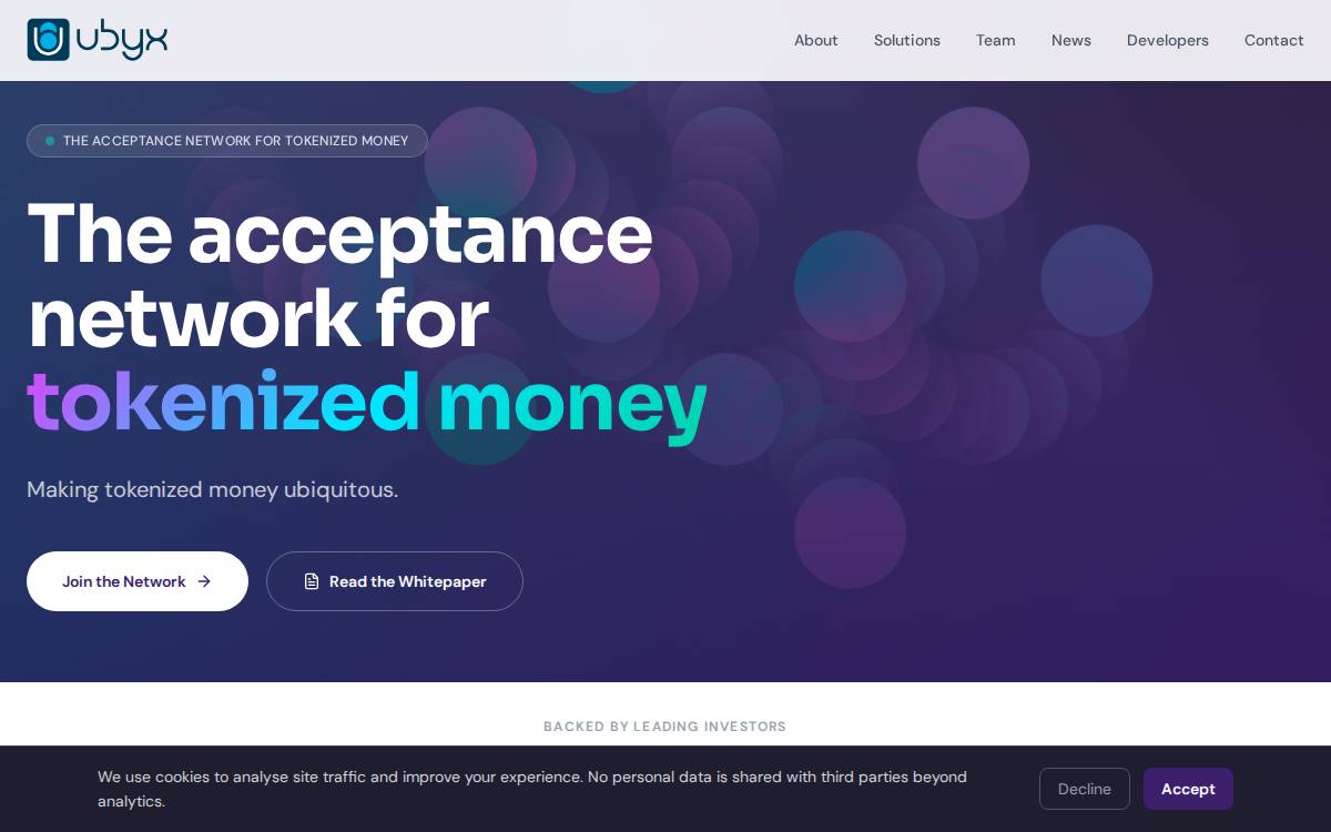 Ubyx website preview