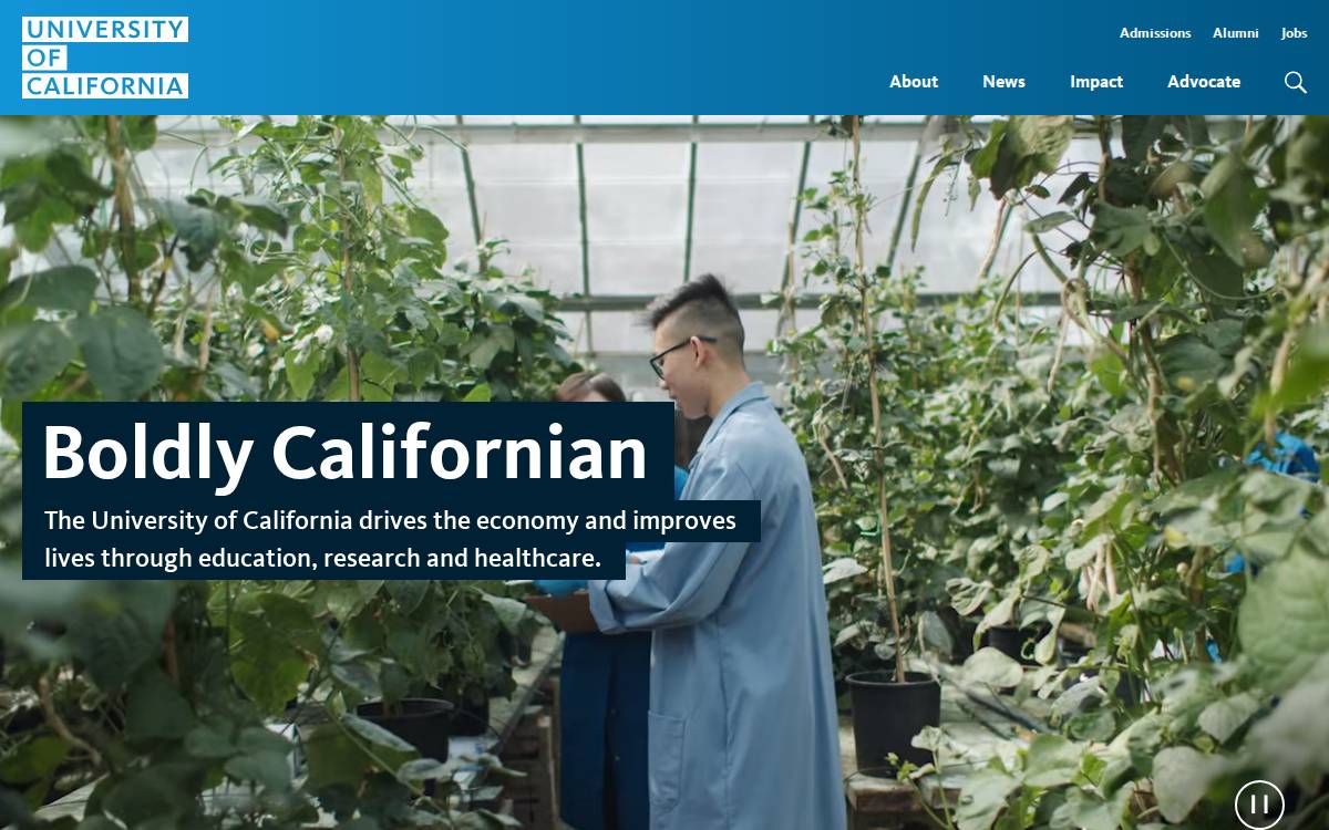 UC Board of Regents website preview