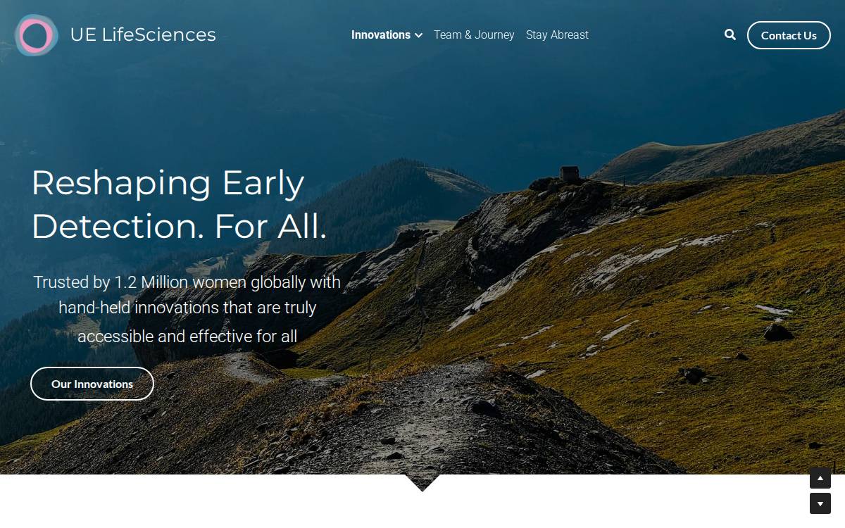 UE LifeSciences website preview