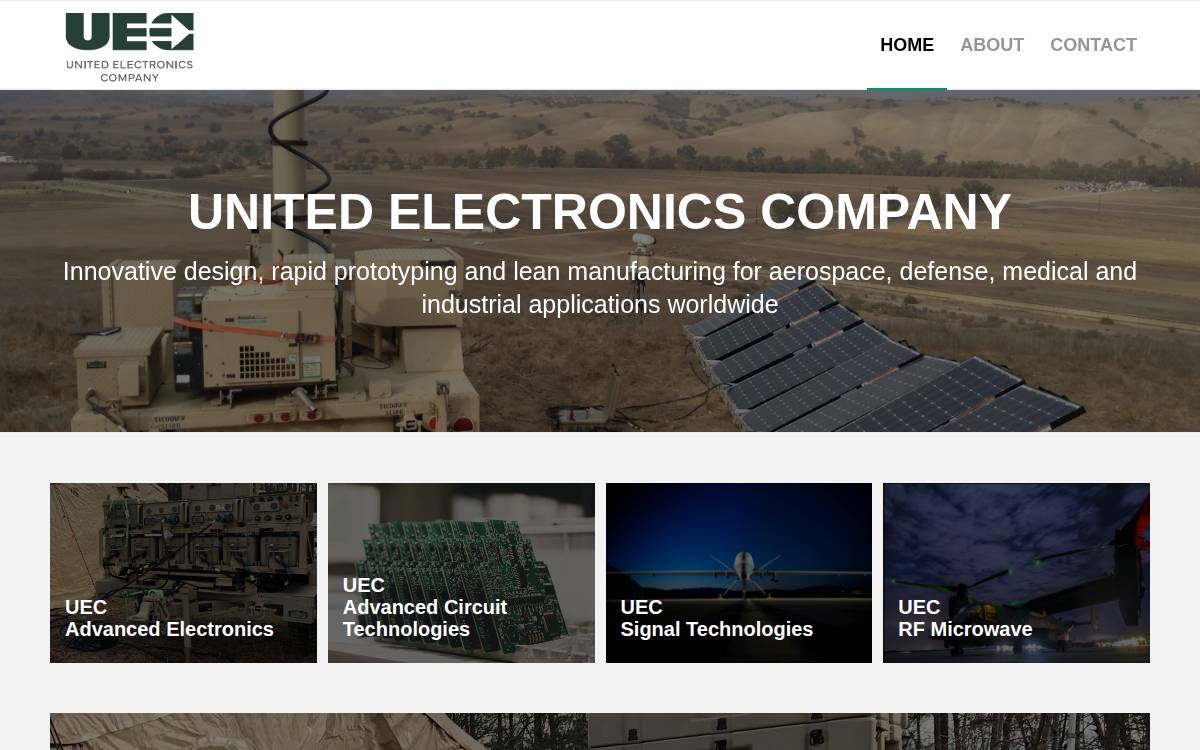 Uec Corp website preview