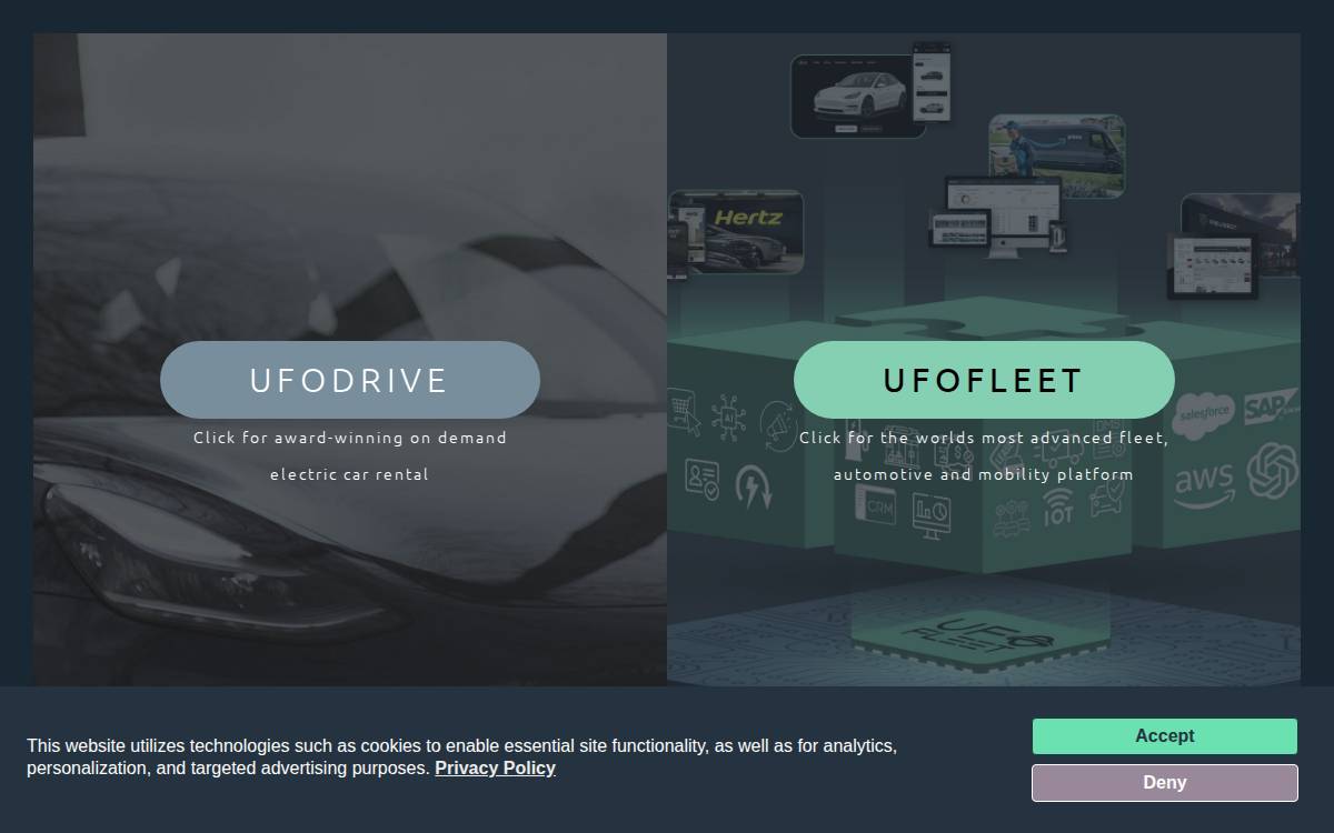 UFODrive website preview