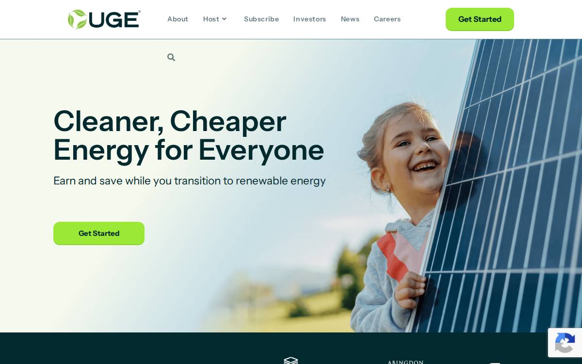 UGE International website preview