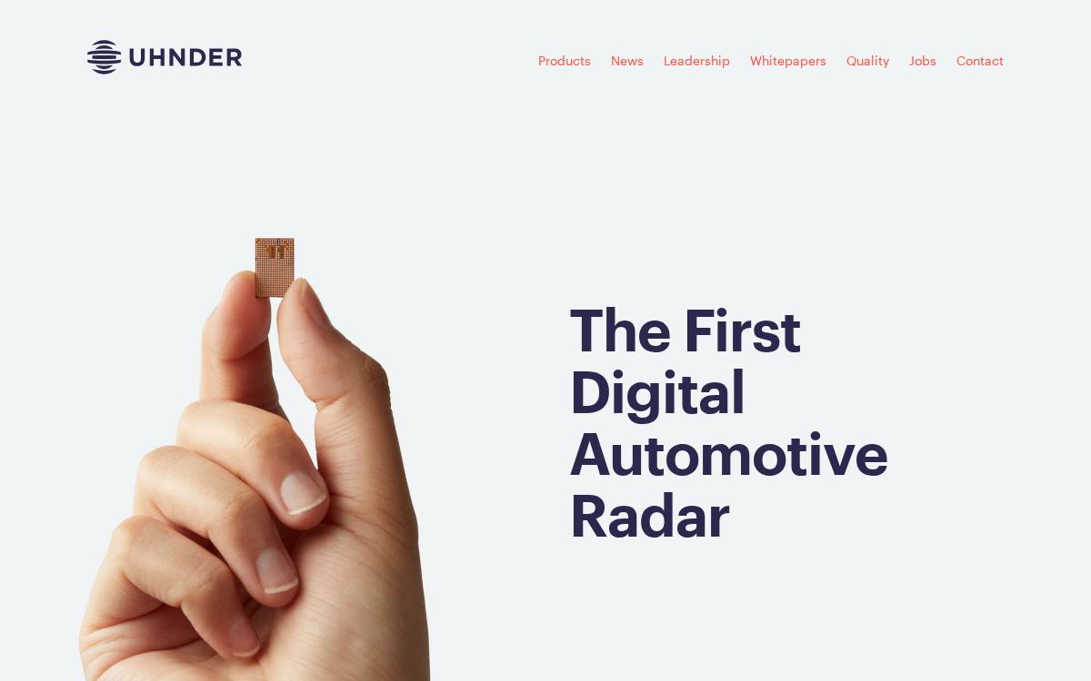 Uhnder website preview