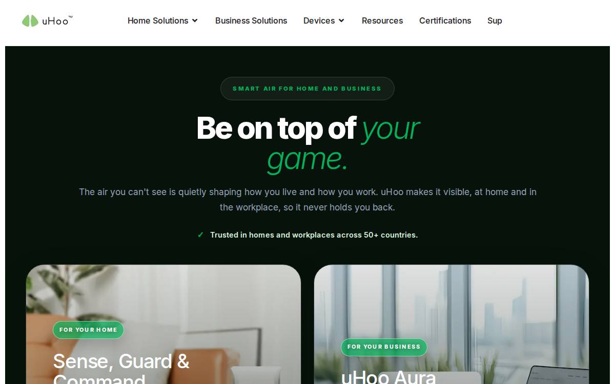uHoo website preview