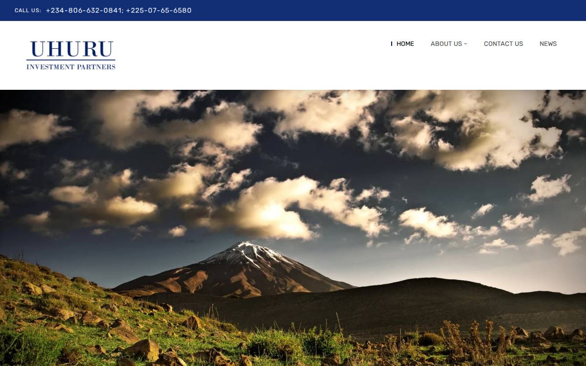 Uhuruinvestment website preview