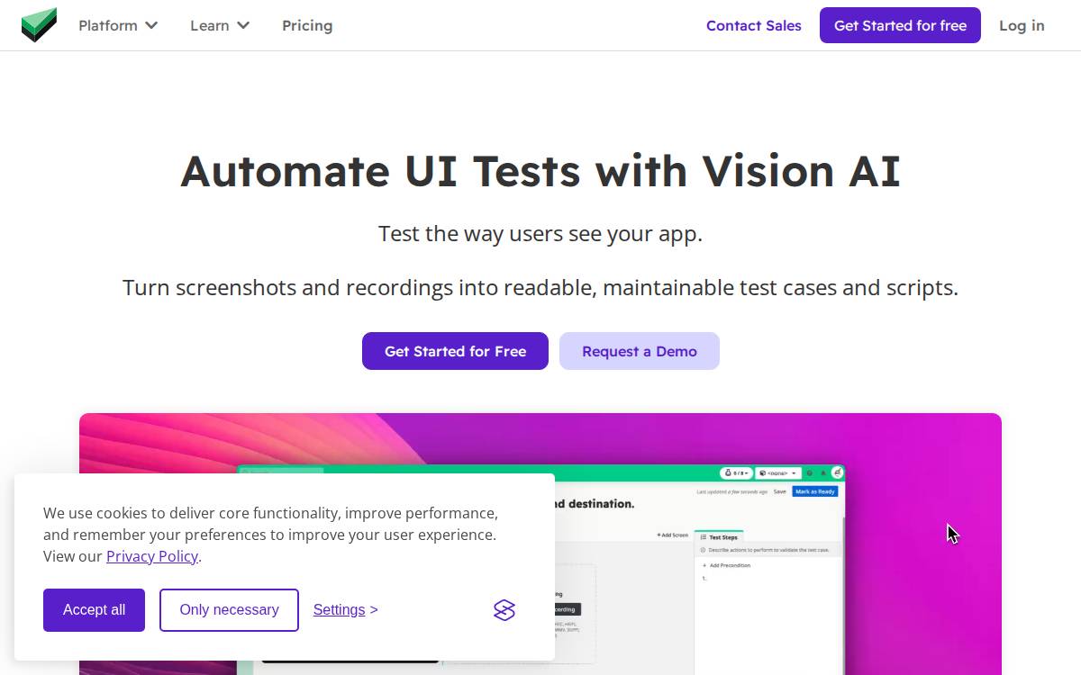 Uilicious website preview