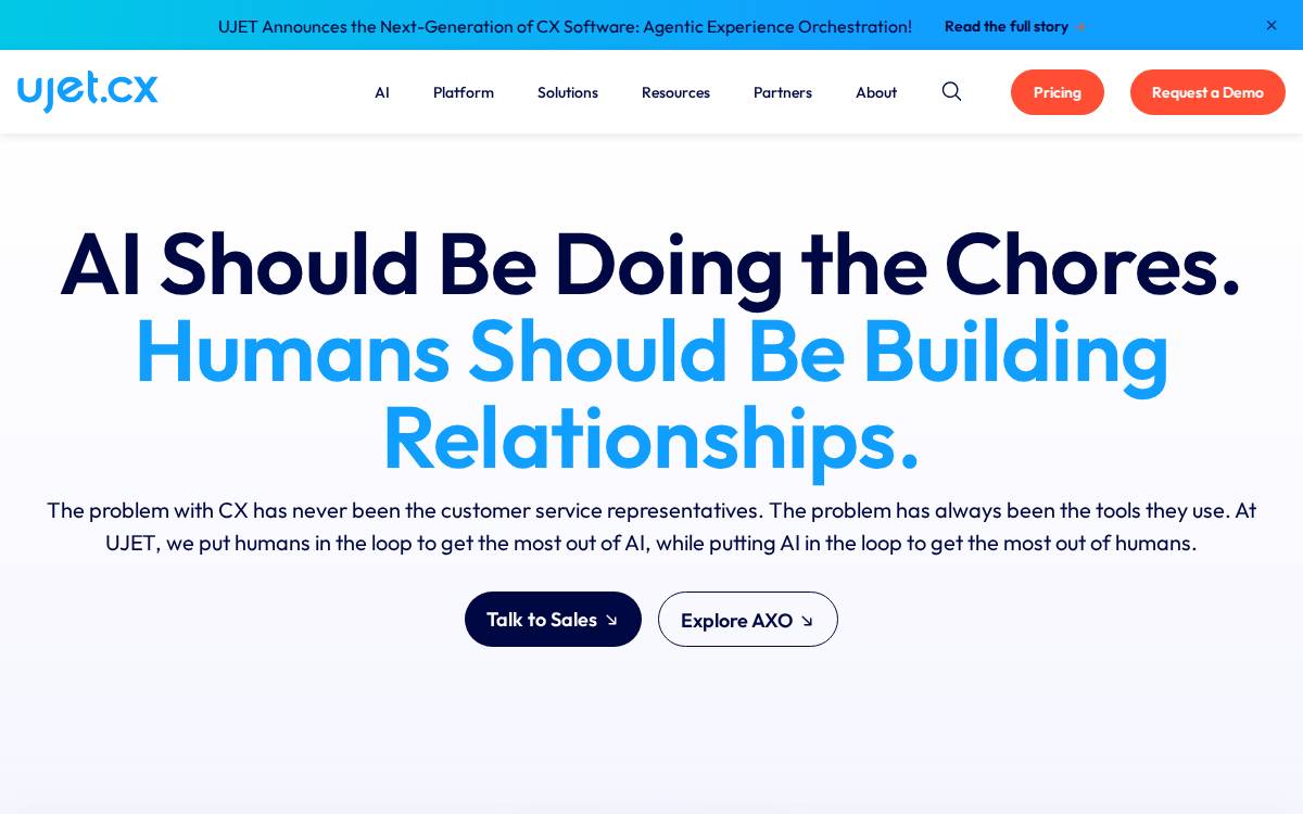 UJET website preview