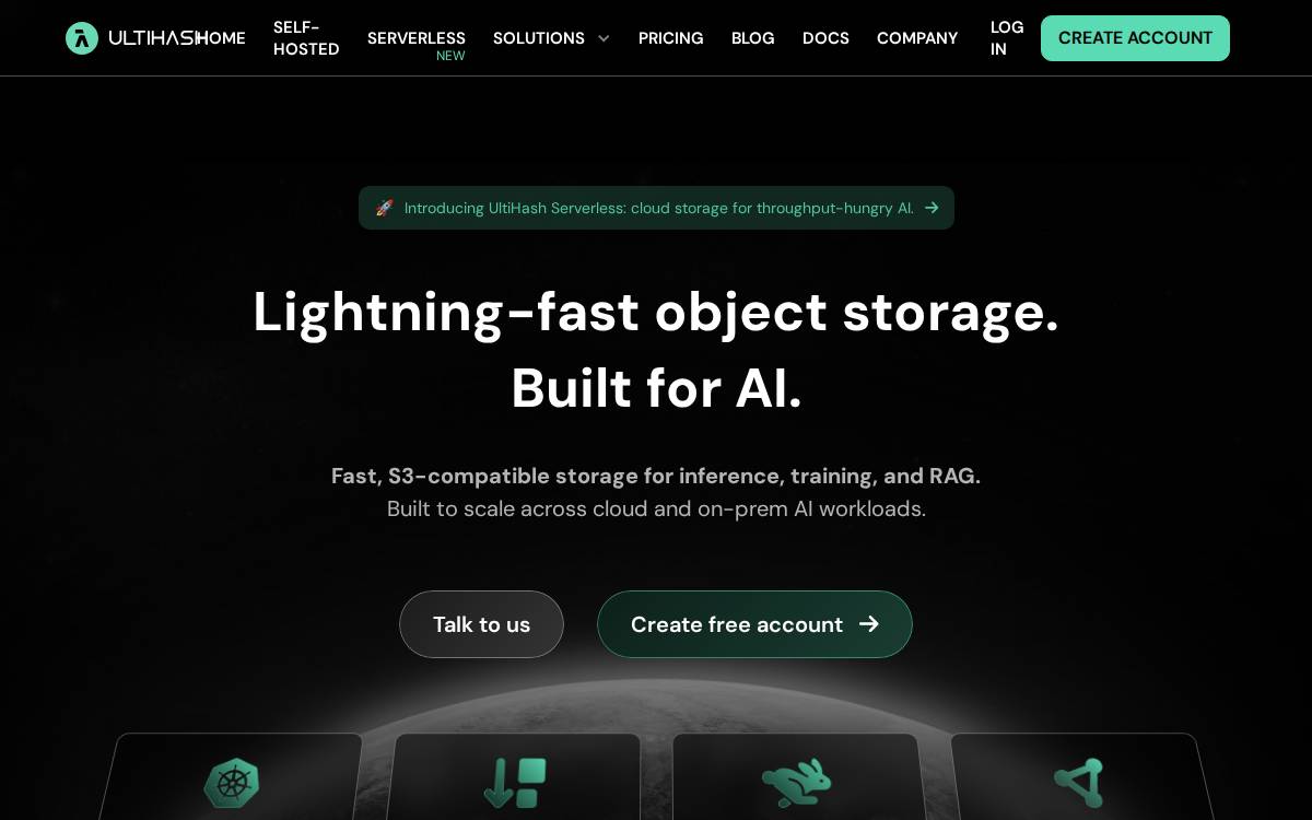 UltiHash website preview