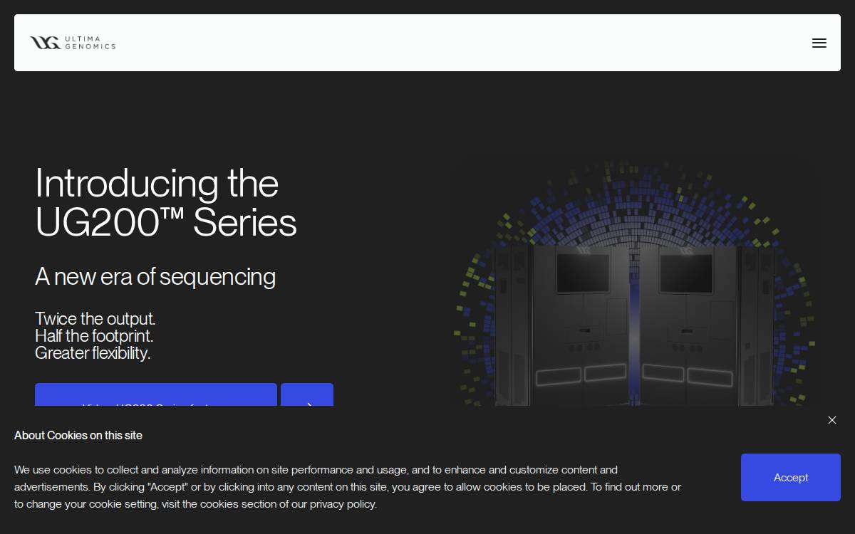 Ultima Genomics website preview