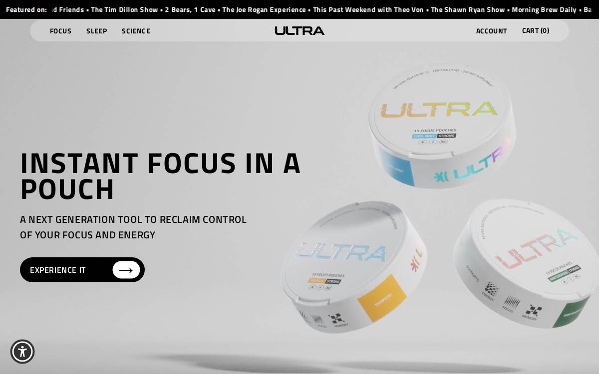 Ultra website preview