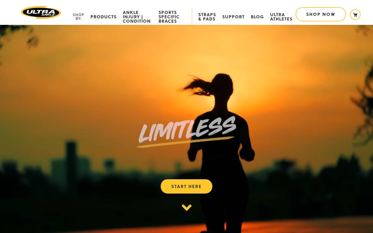 Ultra Ankle website preview