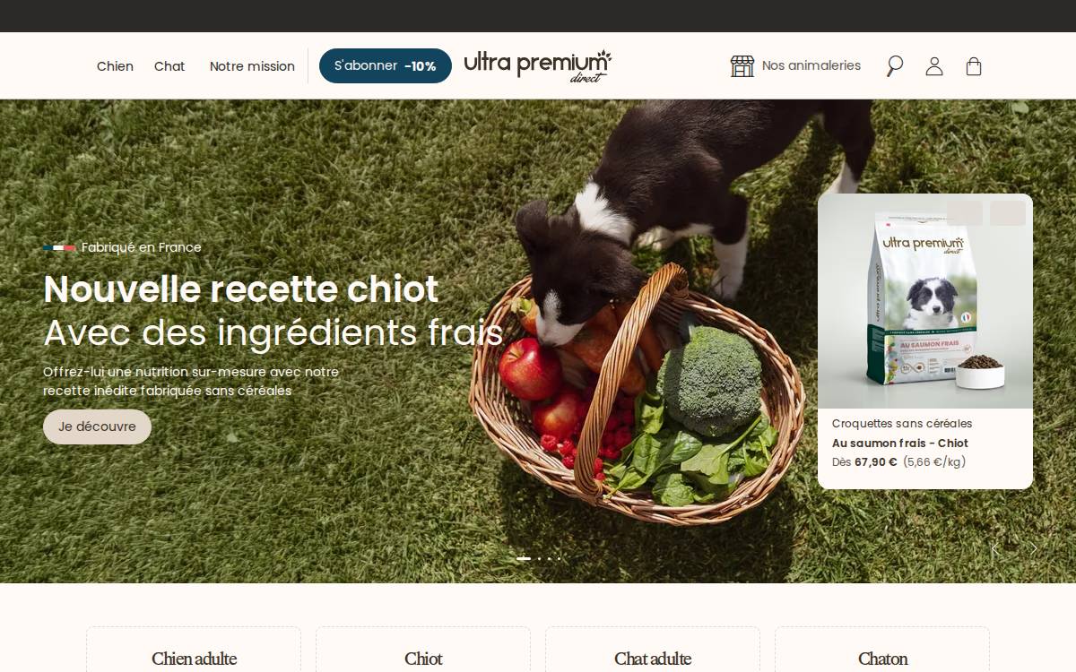 Ultra Premium Direct website preview