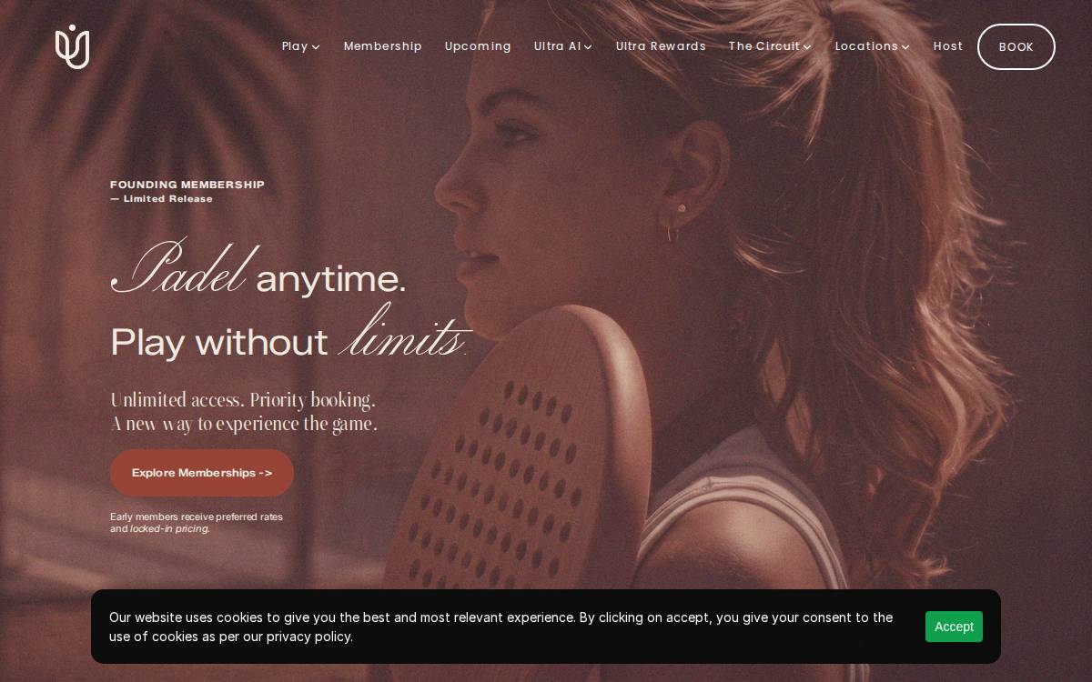 Ultraclub website preview