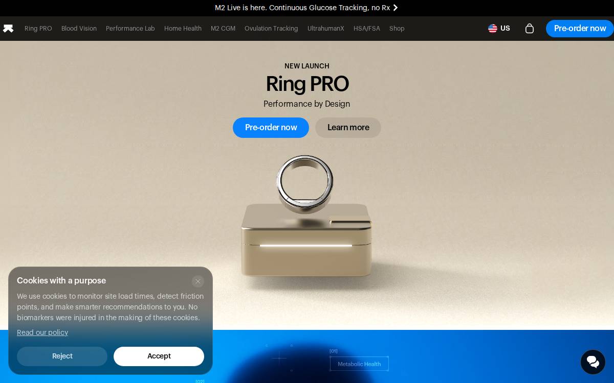 Ultrahuman website preview