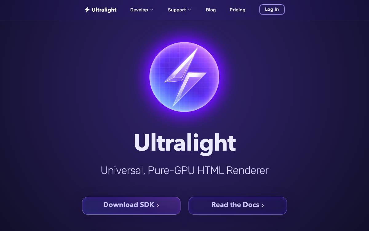 Ultralight website preview