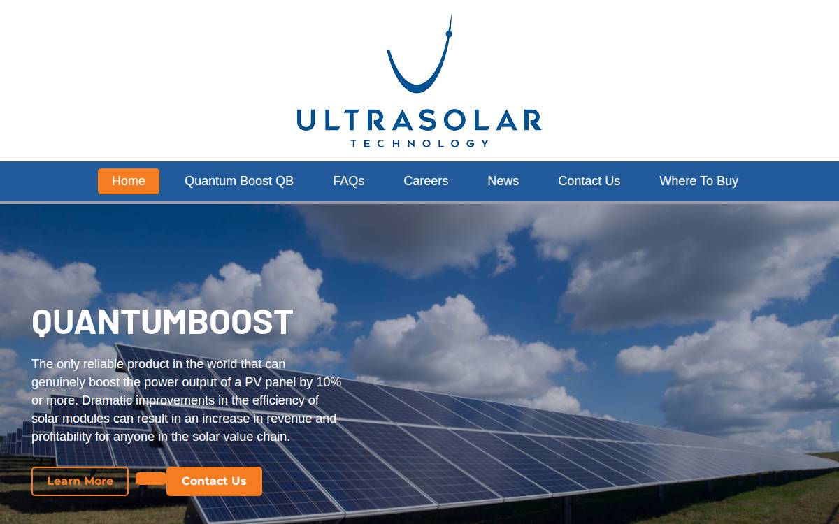 Ultrasolar website preview