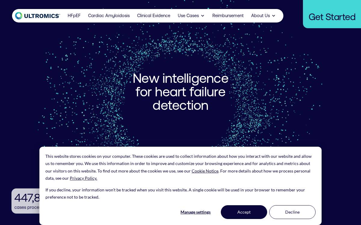 Ultromics website preview