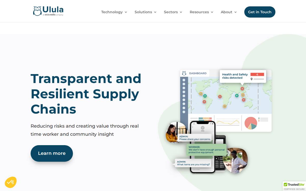 Ulula website preview