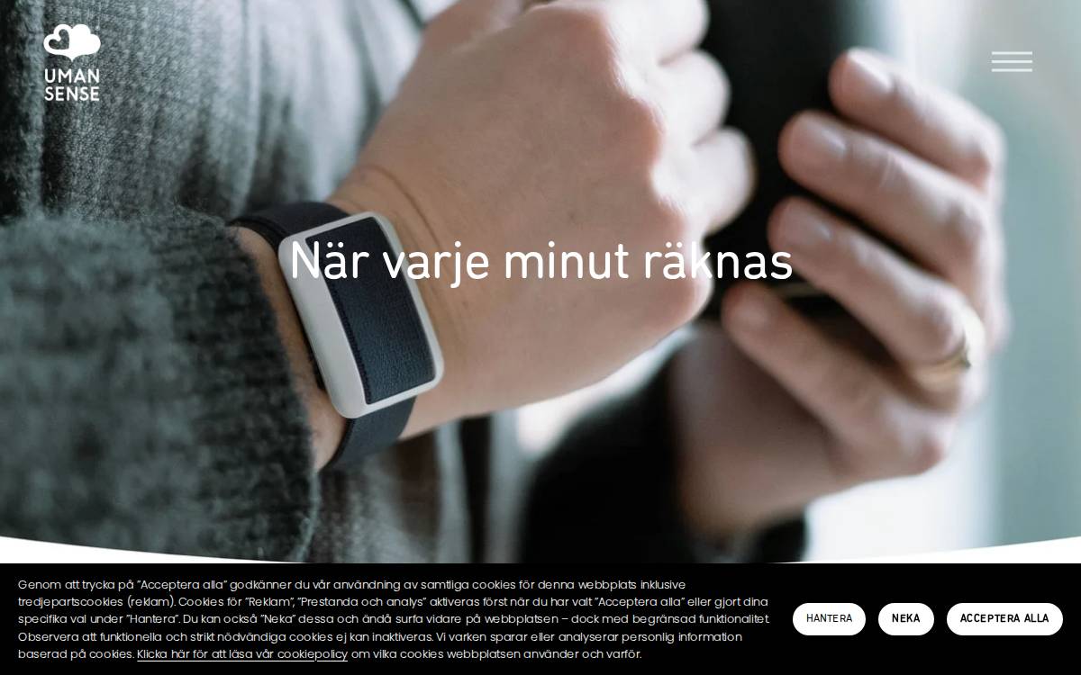 Uman Sense website preview