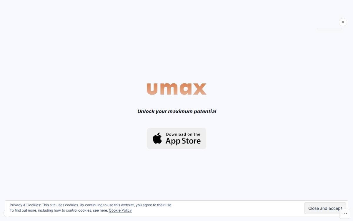 UMax website preview