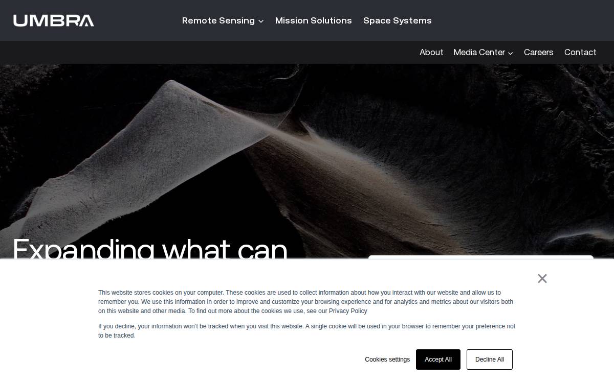 Umbra website preview