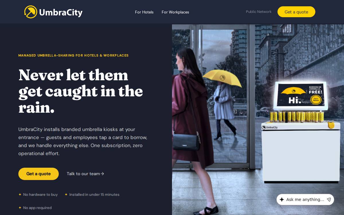 Umbracity Innovations Inc. website preview