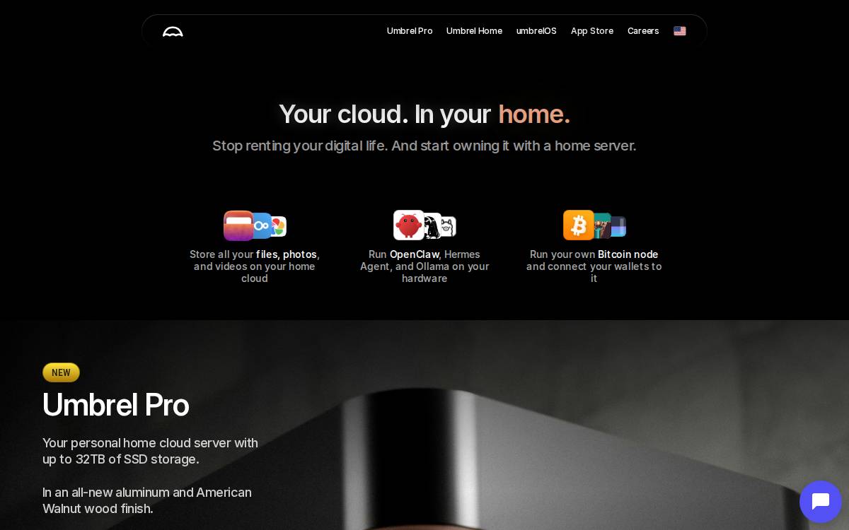 Umbrel website preview