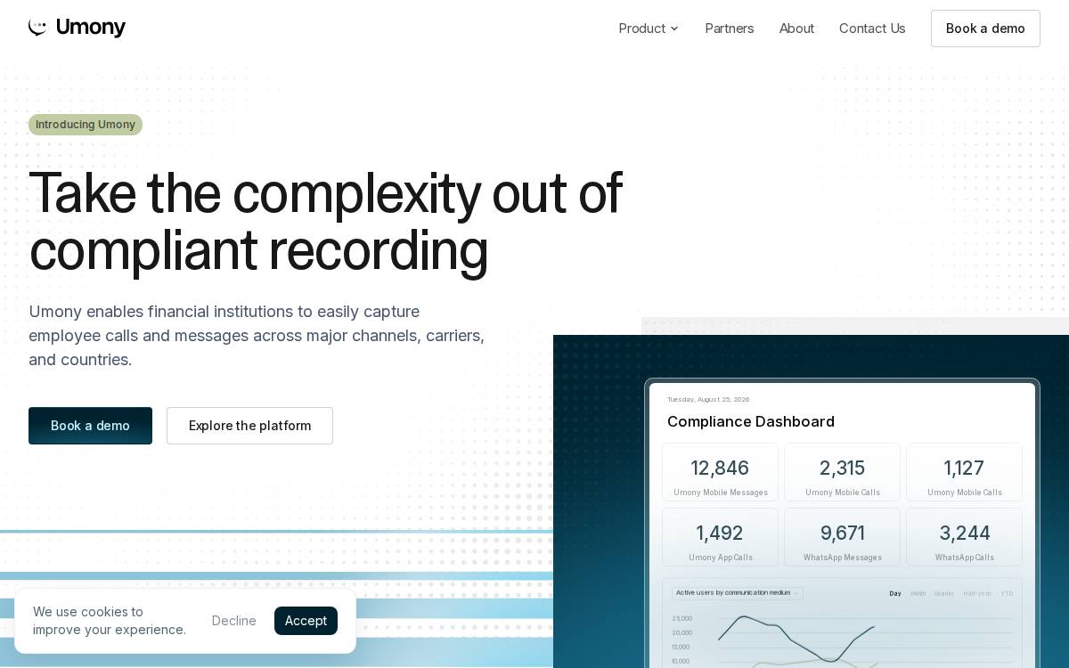 Umony website preview
