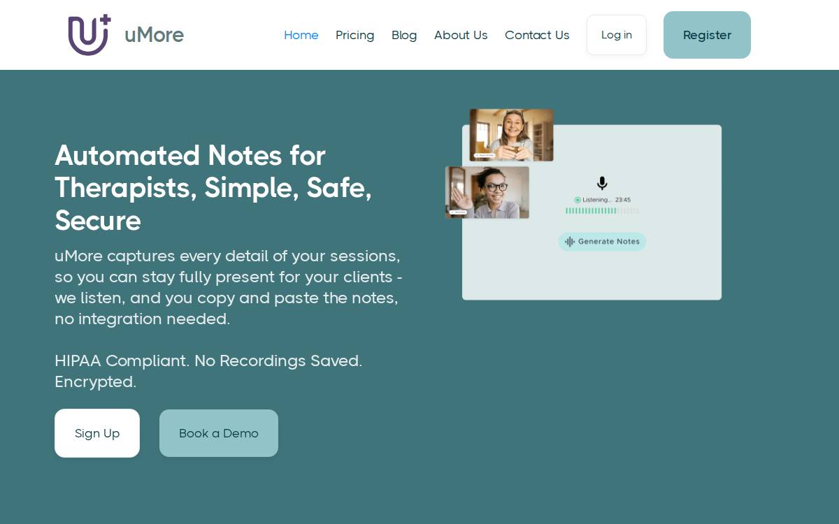 uMore website preview