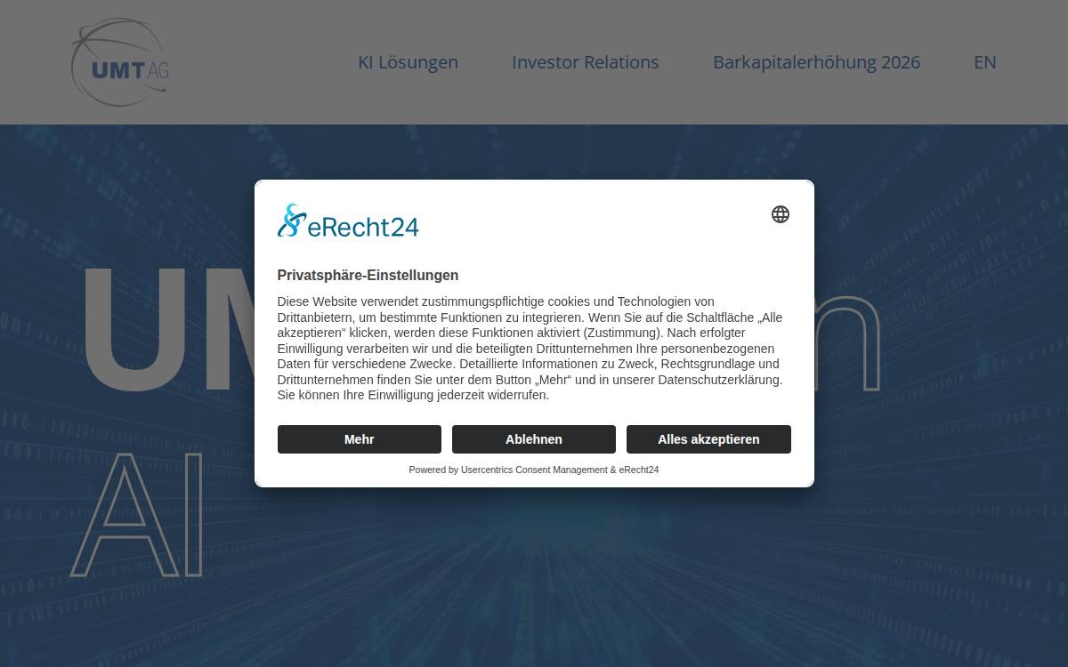 Umt website preview