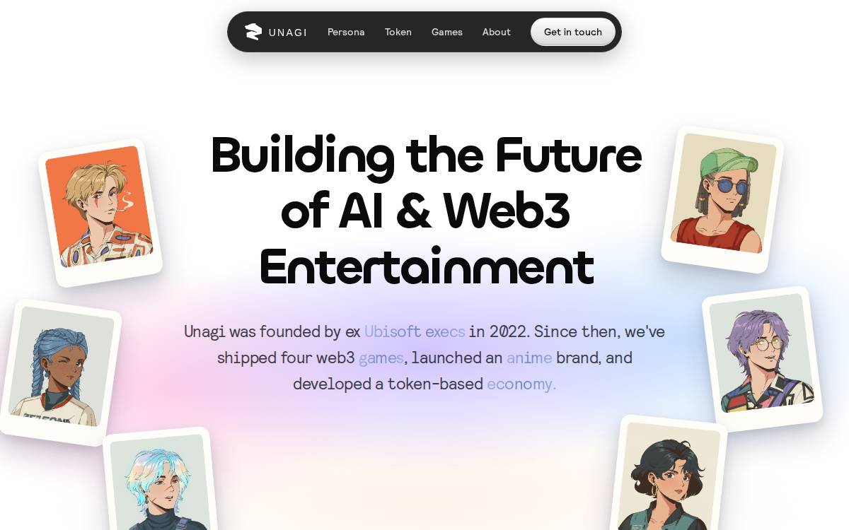 Unagi Games website preview