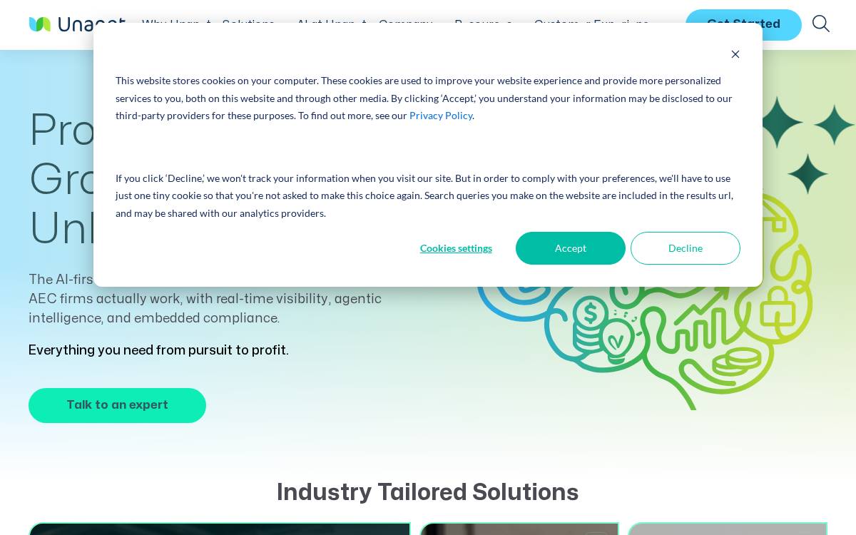 Unanet website preview