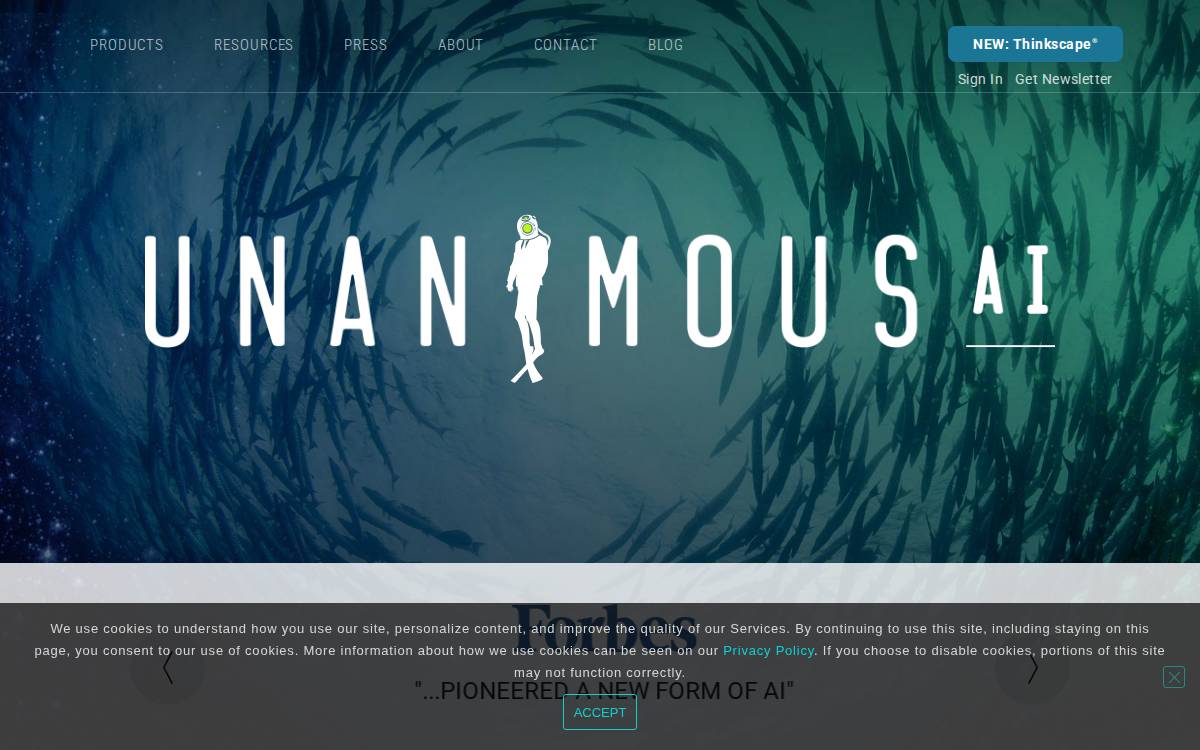 Unanimous AI website preview