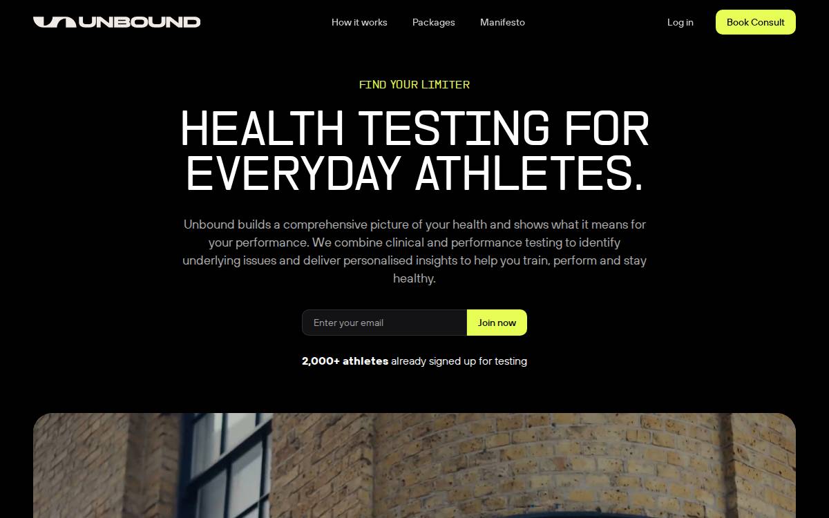 Unbound Living exit website preview