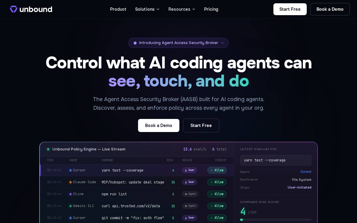 Unbound Security website preview