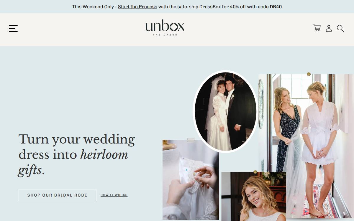 Unbox The Dress website preview